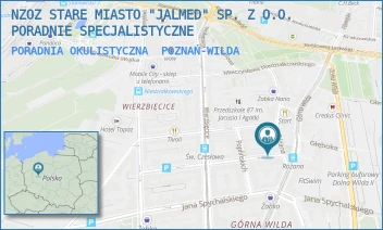 PORADNIA OKULISTYCZNA - NZOZ STARE MIASTO "JALMED" SP. Z O.O. PORADNIE SPECJALISTYCZNE - RÓŻANA 13/1,  POZNAŃ-WILDA