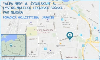 PORADNIA OKULISTYCZNA - "ALFA-MED" W. ZYGULSKA I B. ŁYSIAK-MAŁECKA LEKARSKA SPÓŁKA PARTNERSKA - HALLERA 9,  JAROCIN