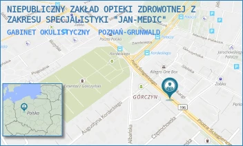 GABINET OKULISTYCZNY - NIEPUBLICZNY ZAKŁAD OPIEKI ZDROWOTNEJ Z ZAKRESU SPECJALISTYKI "JAN-MEDIC" - ŚCIEGIENNEGO 22,  POZNAŃ-GRUNWALD