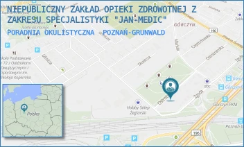 PORADNIA OKULISTYCZNA - NIEPUBLICZNY ZAKŁAD OPIEKI ZDROWOTNEJ Z ZAKRESU SPECJALISTYKI "JAN-MEDIC" - OSTROBRAMSKA 37,  POZNAŃ-GRUNWALD