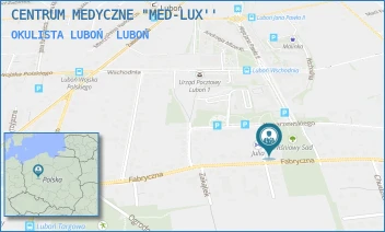 OKULISTA LUBOŃ - "MED-LUX" SPÓŁKA Z OGRANICZONĄ ODPOWIEDZIALNOŚCIĄ - ŻEROMSKIEGO 1,  LUBOŃ