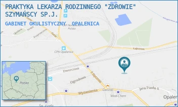 GABINET OKULISTYCZNY - PRAKTYKA LEKARZA RODZINNEGO "ZDROWIE" SZYMAŃSCY SP.J. - 5-GO STYCZNIA 13,  OPALENICA