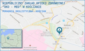 PORADNIA OKULISTYCZNA - NIEPUBLICZNY ZAKŁAD OPIEKI ZDROWOTNEJ  "OKO - MED" W KOŚCIANIE - WROCŁAWSKA 22,  KOŚCIAN