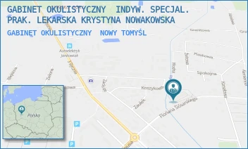GABINET OKULISTYCZNY - GABINET OKULISTYCZNY  INDYW. SPECJAL. PRAK. LEKARSKA KRYSTYNA NOWAKOWSKA - FLORIANA ŚLÓSARSKIEGO 4 A,  NOWY TOMYŚL