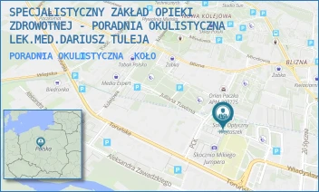 PORADNIA OKULISTYCZNA - SPECJALISTYCZNY ZAKŁAD OPIEKI ZDROWOTNEJ - PORADNIA OKULISTYCZNA LEK.MED.DARIUSZ TULEJA - PCK 8/121,  KOŁO