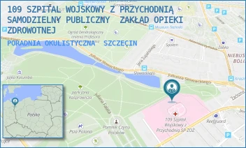 PORADNIA OKULISTYCZNA - 109 SZPITAL WOJSKOWY Z PRZYCHODNIĄ SAMODZIELNY PUBLICZNY  ZAKŁAD OPIEKI ZDROWOTNEJ - PIOTRA SKARGI 9-11,  SZCZECIN