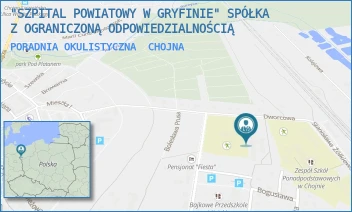PORADNIA OKULISTYCZNA - "SZPITAL POWIATOWY W GRYFINIE" SPÓŁKA Z OGRANICZONĄ ODPOWIEDZIALNOŚCIĄ - DWORCOWA 1,  CHOJNA
