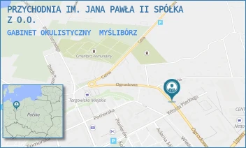 GABINET OKULISTYCZNY - PRZYCHODNIA IM. JANA PAWŁA II SPÓŁKA Z O.O. - OGRODOWA 9,  MYŚLIBÓRZ