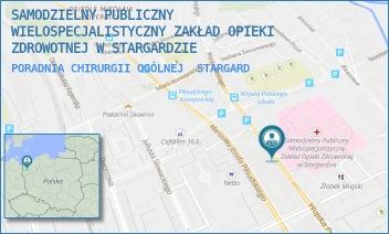 PORADNIA CHIRURGII OGÓLNEJ - SAMODZIELNY PUBLICZNY WIELOSPECJALISTYCZNY ZAKŁAD OPIEKI ZDROWOTNEJ W STARGARDZIE - WOJSKA POLSKIEGO 27,  STARGARD