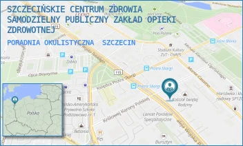 PORADNIA OKULISTYCZNA - SZCZECIŃSKIE CENTRUM ZDROWIA SAMODZIELNY PUBLICZNY ZAKŁAD OPIEKI ZDROWOTNEJ - WOJSKA POLSKIEGO 97,  SZCZECIN