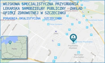 PORADNIA OKULISTYCZNA - WOJSKOWA SPECJALISTYCZNA PRZYCHODNIA LEKARSKA SAMODZIELNY PUBLICZNY  ZAKŁAD OPIEKI ZDROWOTNEJ W SZCZECINKU - POLNA 24,  SZCZECINEK