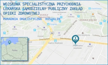 PORADNIA OKULISTYCZNA - WOJSKOWA SPECJALISTYCZNA PRZYCHODNIA LEKARSKA SAMODZIELNY PUBLICZNY ZAKŁAD OPIEKI ZDROWOTNEJ - ZWYCIĘSTWA 204A,  KOSZALIN