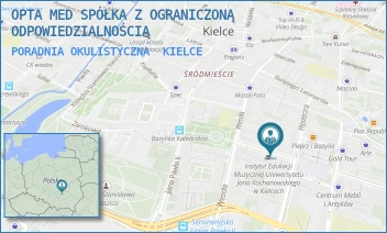 PORADNIA OKULISTYCZNA - OPTA MED SPÓŁKA Z OGRANICZONĄ ODPOWIEDZIALNOŚCIĄ - ADAMA MICKIEWICZA 4,  KIELCE