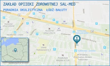 PORADNIA OKULISTYCZNA - ZAKŁAD OPIIEKI ZDROWOTNEJ SAL-MED - UL. TRAKTOROWA 63,  ŁÓDŹ-BAŁUTY