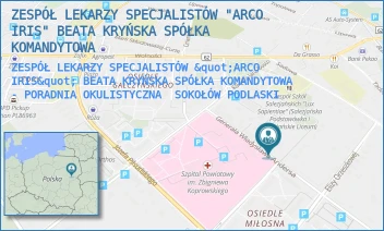 ZESPÓŁ LEKARZY SPECJALISTÓW "ARCO IRIS" BEATA KRYŃSKA SPÓŁKA KOMANDYTOWA - PORADNIA OKULISTYCZNA - ZESPÓŁ LEKARZY SPECJALISTÓW "ARCO IRIS" BEATA KRYŃSKA SPÓŁKA KOMANDYTOWA - GEN.ANDERSA 11,  SOKOŁÓW PODLASKI